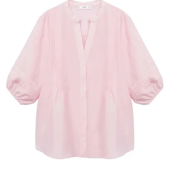 Mango light pink Women's Button-Up Blouse - Picture 2 of 4